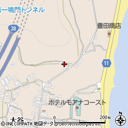 徳島県鳴門市鳴門町土佐泊浦大谷164-5周辺の地図