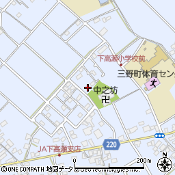 香川県三豊市三野町下高瀬831周辺の地図