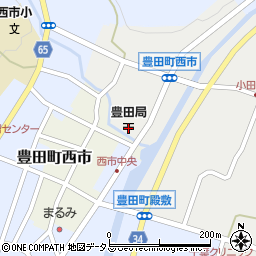 豊田郵便局周辺の地図