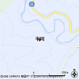 奈良県野迫川村（吉野郡）平川周辺の地図