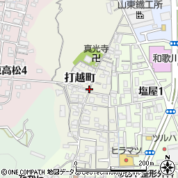 和歌山県和歌山市打越町周辺の地図