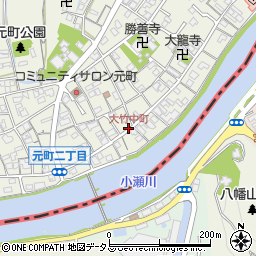 大竹中町周辺の地図