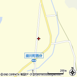 香川県綾歌郡綾川町西分1396-6周辺の地図