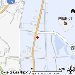 香川県東かがわ市西山447周辺の地図