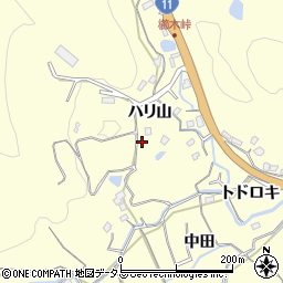 徳島県鳴門市北灘町櫛木ハリ山82-9周辺の地図