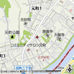 広島県大竹市元町周辺の地図