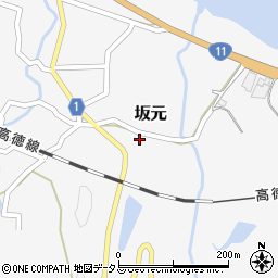 香川県東かがわ市坂元100周辺の地図