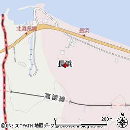 徳島県鳴門市北灘町大須長浜周辺の地図
