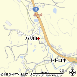 徳島県鳴門市北灘町櫛木ハリ山89-3周辺の地図