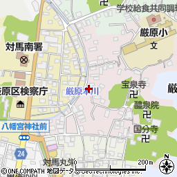 長崎県対馬市厳原町天道茂412周辺の地図