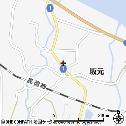 香川県東かがわ市坂元192周辺の地図