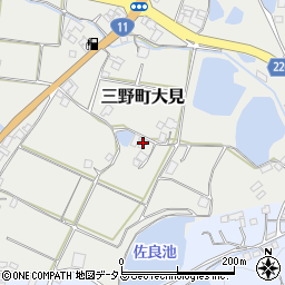 香川県三豊市三野町大見甲-582周辺の地図
