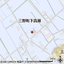 香川県三豊市三野町下高瀬1498-25周辺の地図