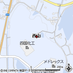 香川県東かがわ市西山周辺の地図