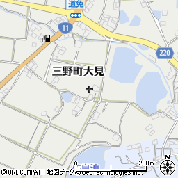 香川県三豊市三野町大見甲-591周辺の地図