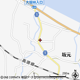 香川県東かがわ市坂元195周辺の地図