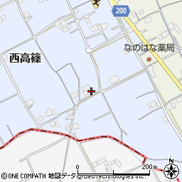 香川県仲多度郡まんのう町西高篠102周辺の地図