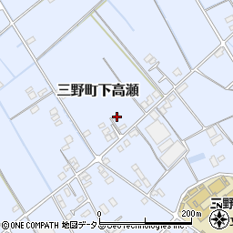 香川県三豊市三野町下高瀬1498-21周辺の地図