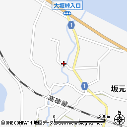 香川県東かがわ市坂元662周辺の地図
