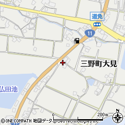 香川県三豊市三野町大見甲-529-5周辺の地図