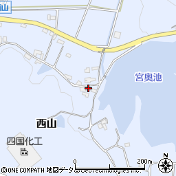 香川県東かがわ市西山852-7周辺の地図