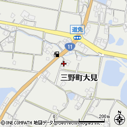 香川県三豊市三野町大見甲-990周辺の地図