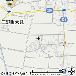 香川県三豊市三野町大見甲-377周辺の地図