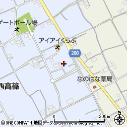 香川県仲多度郡まんのう町西高篠374周辺の地図