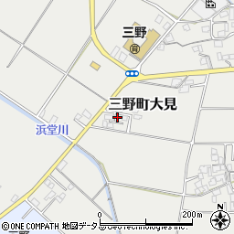 香川県三豊市三野町大見甲-1490-8周辺の地図