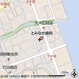 徳島県鳴門市瀬戸町明神下本城197周辺の地図