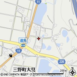 香川県三豊市三野町大見甲-825周辺の地図
