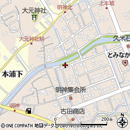 徳島県鳴門市瀬戸町明神下本城206周辺の地図