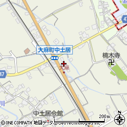 香川県善通寺市大麻町1174-4周辺の地図