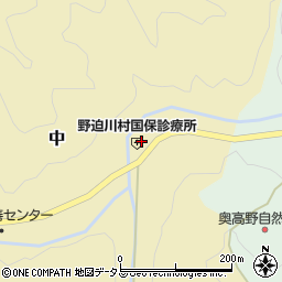 奈良県吉野郡野迫川村中355周辺の地図