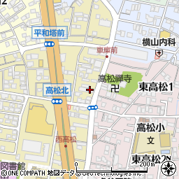 ほかほか弁当高松店周辺の地図