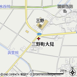 香川県三豊市三野町大見甲-1476周辺の地図