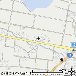 香川県三豊市三野町大見甲-1077周辺の地図
