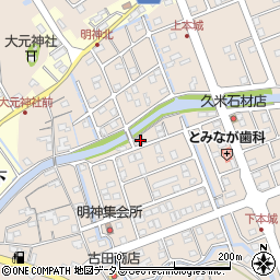 徳島県鳴門市瀬戸町明神下本城205周辺の地図