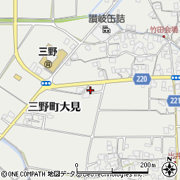 香川県三豊市三野町大見甲-1348周辺の地図