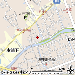 徳島県鳴門市瀬戸町明神上本城219周辺の地図