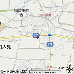 香川県三豊市三野町大見1371周辺の地図