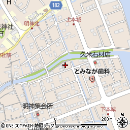 徳島県鳴門市瀬戸町明神下本城203周辺の地図
