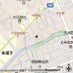 徳島県鳴門市瀬戸町明神上本城197周辺の地図