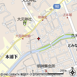 徳島県鳴門市瀬戸町明神上本城212周辺の地図