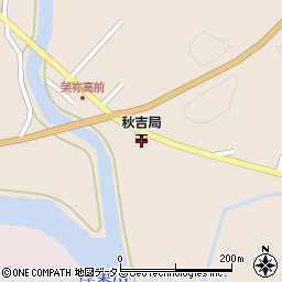 秋吉郵便局周辺の地図