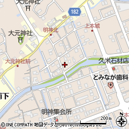 徳島県鳴門市瀬戸町明神上本城175周辺の地図