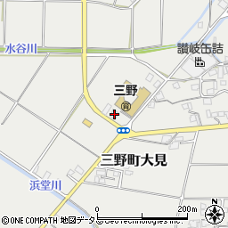 香川県三豊市三野町大見甲-3862周辺の地図