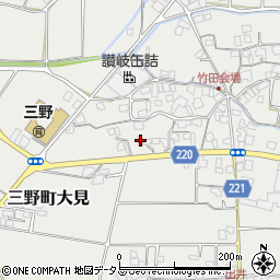 香川県三豊市三野町大見1454周辺の地図