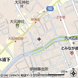 徳島県鳴門市瀬戸町明神上本城194周辺の地図