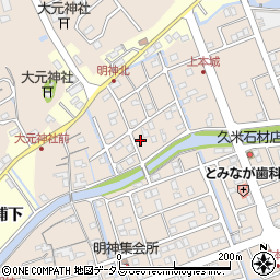 徳島県鳴門市瀬戸町明神上本城174周辺の地図